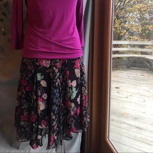RALPH LAUREN Floral Skirt Georgette Gorgeous